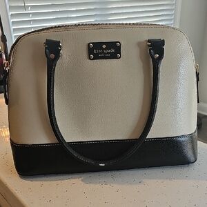 Kate Spade Black and Cream Satchel